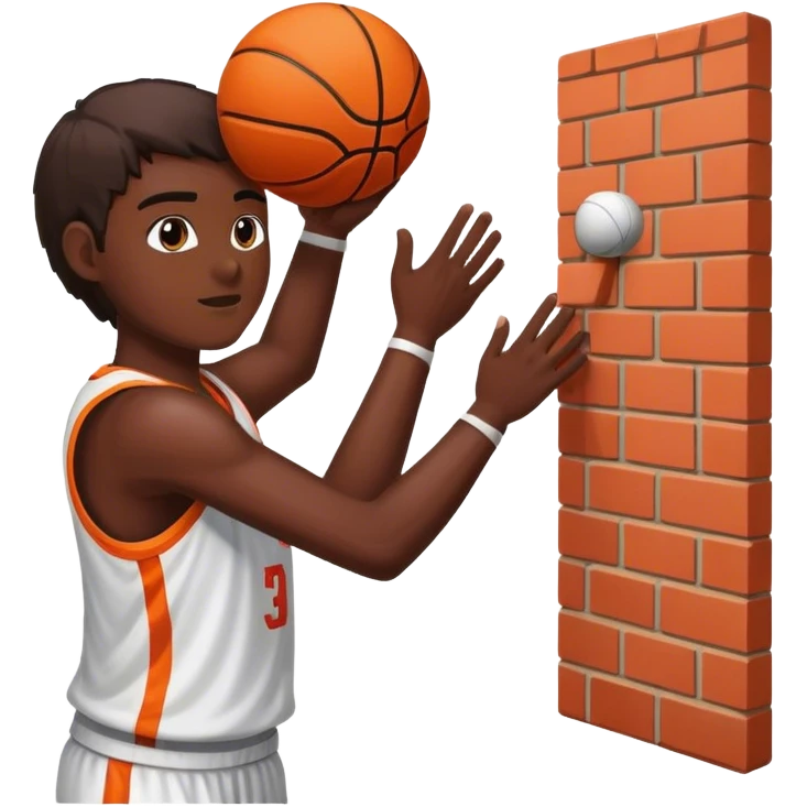 Shooting basketball bricks emoji