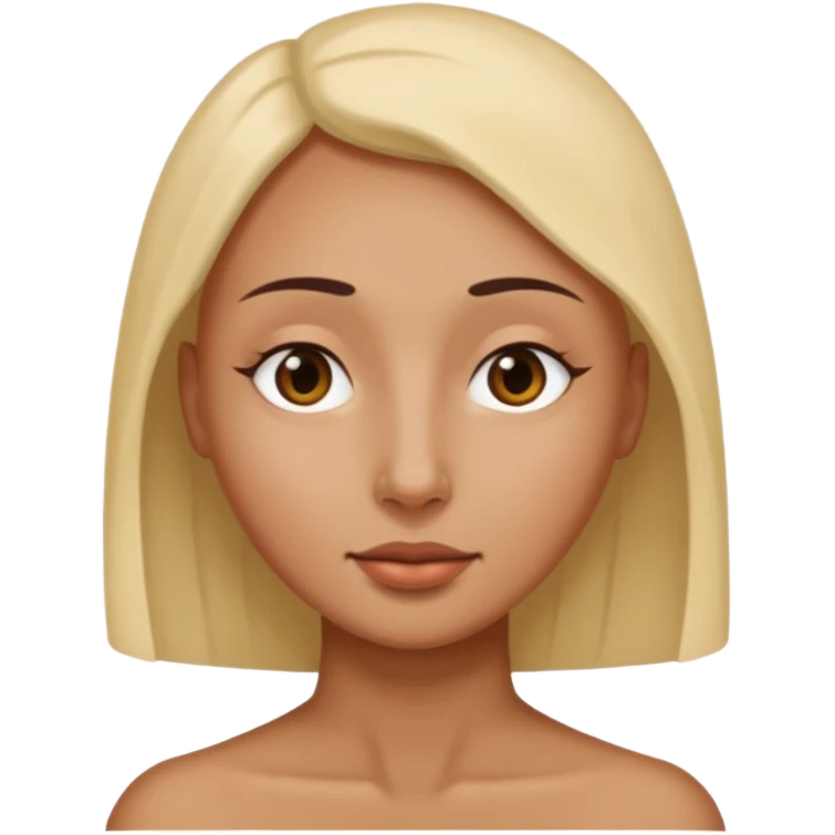 sugeneruok moters galva be akiu ir burnos be noses ir plauku emoji