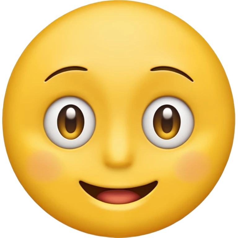 make a yellow emoji face looking to the left with circle open eyes and a horizontal line for a mouth emoji