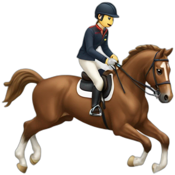 Cheval qui saute un oxer emoji