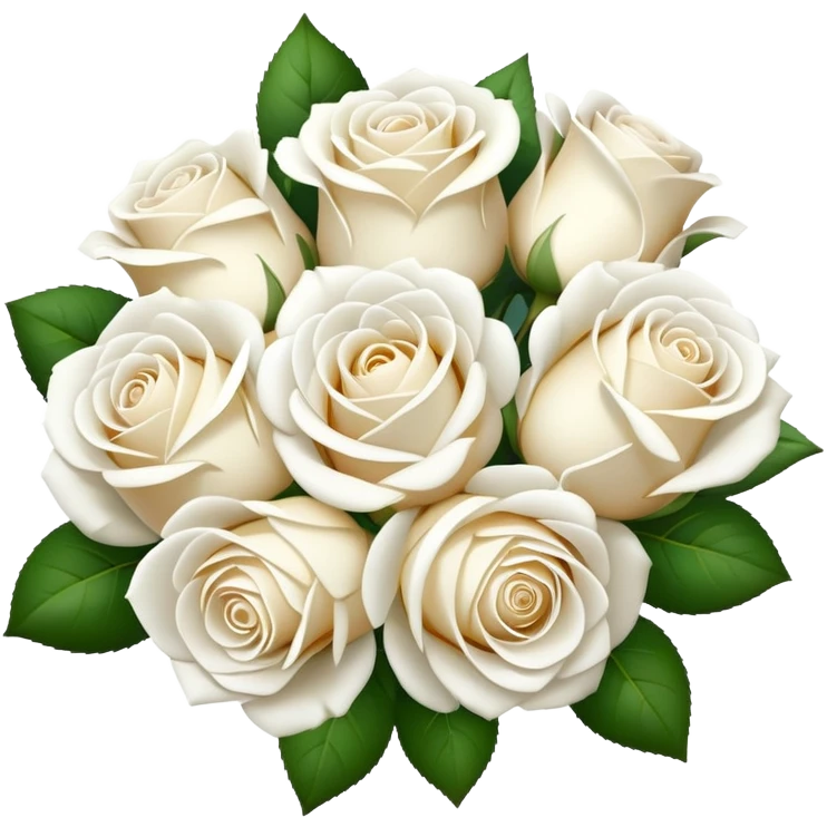 White rose bouqet emoji