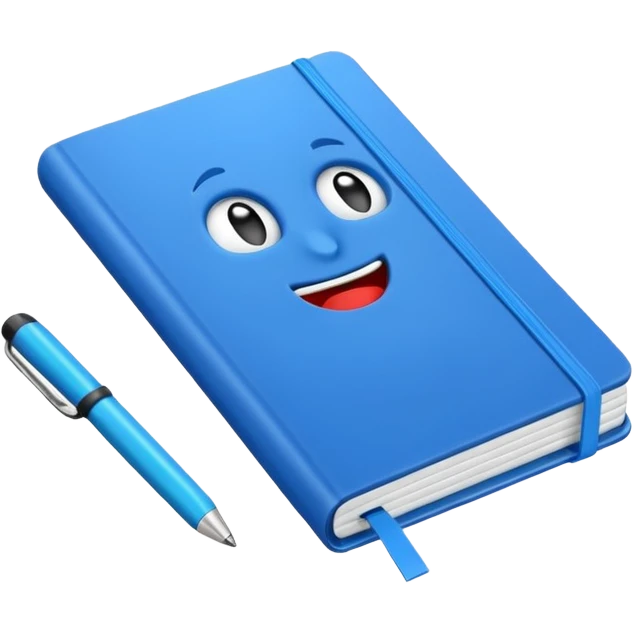 The Blue notebook3D emoji