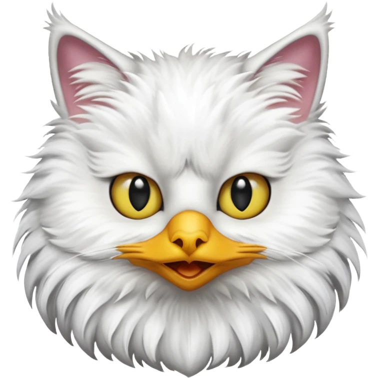 cat face on bird emoji