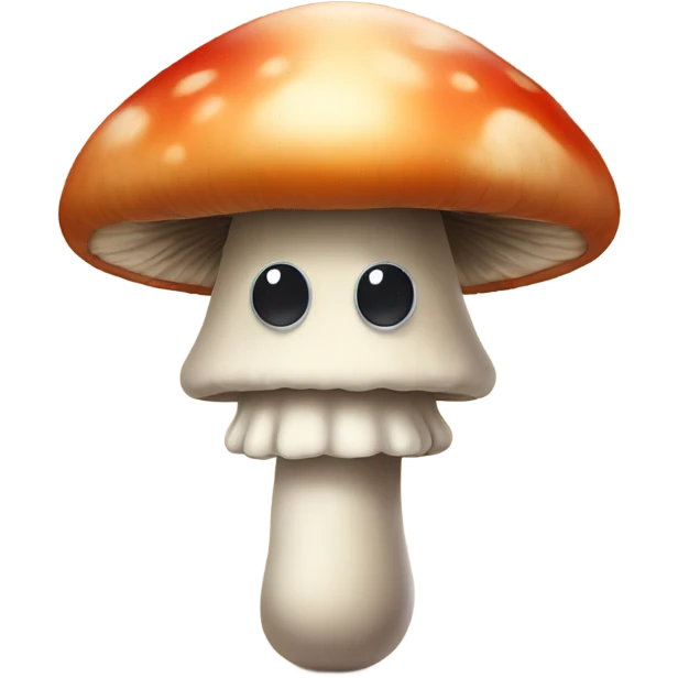 Mushroom wit arms and legs and a face emoji