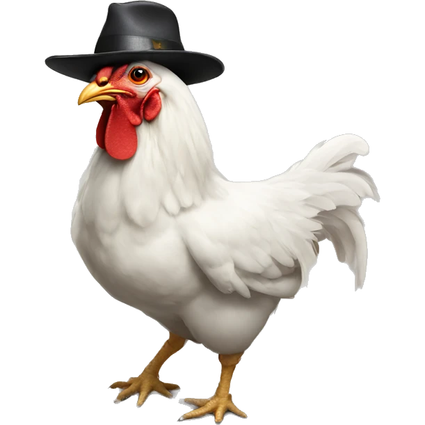 Chicken With a hat emoji