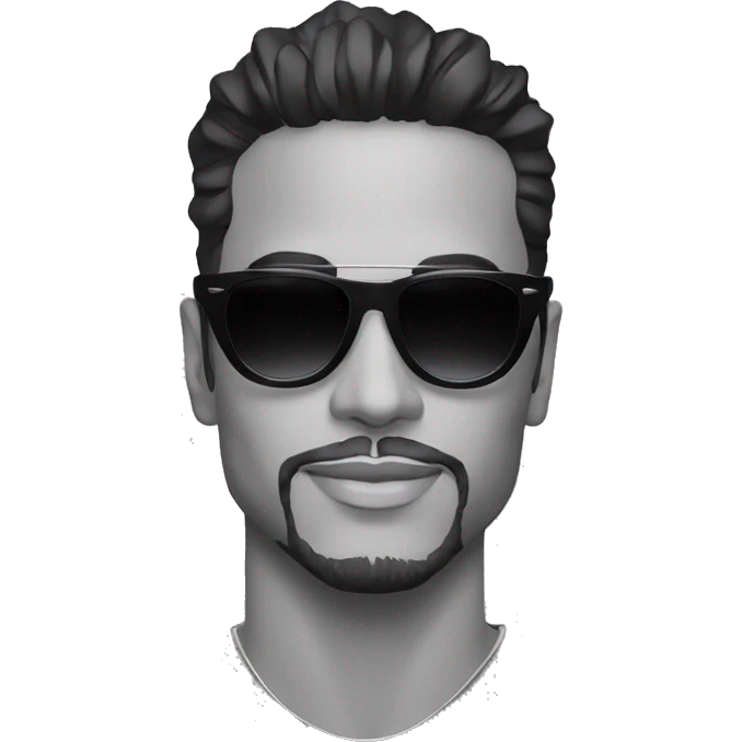 Rauw Alejandro; Puerto Rican singer wearing stylish sunglasses emoji