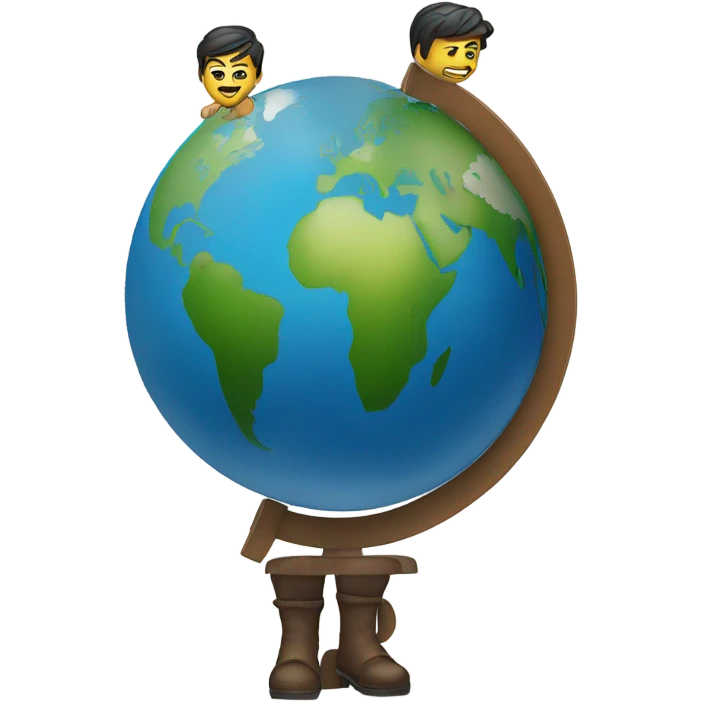 man standing on top of earth emoji