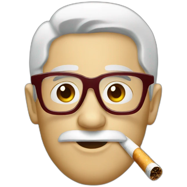 smoking glasses emoji emoji