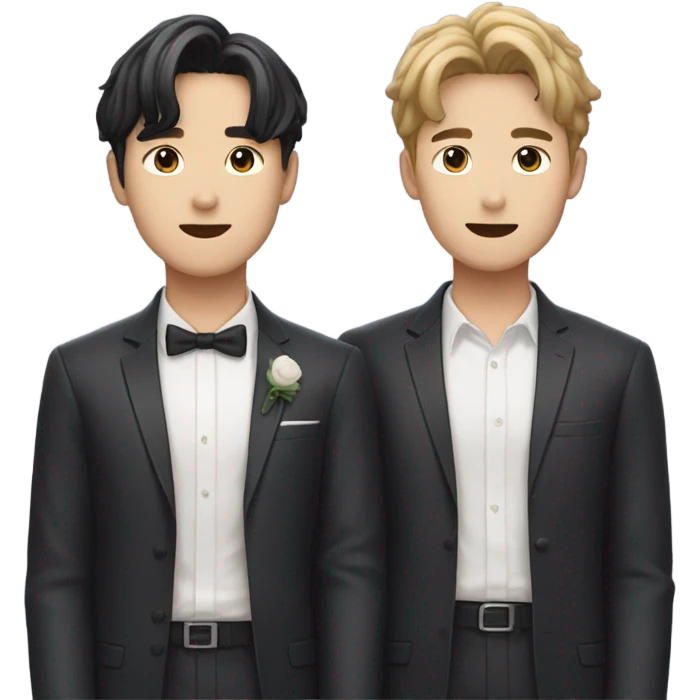 It will be a married couple emoji with half body. There will be 2 man that looks like soobin an yeojun from K-pop group TxT emoji