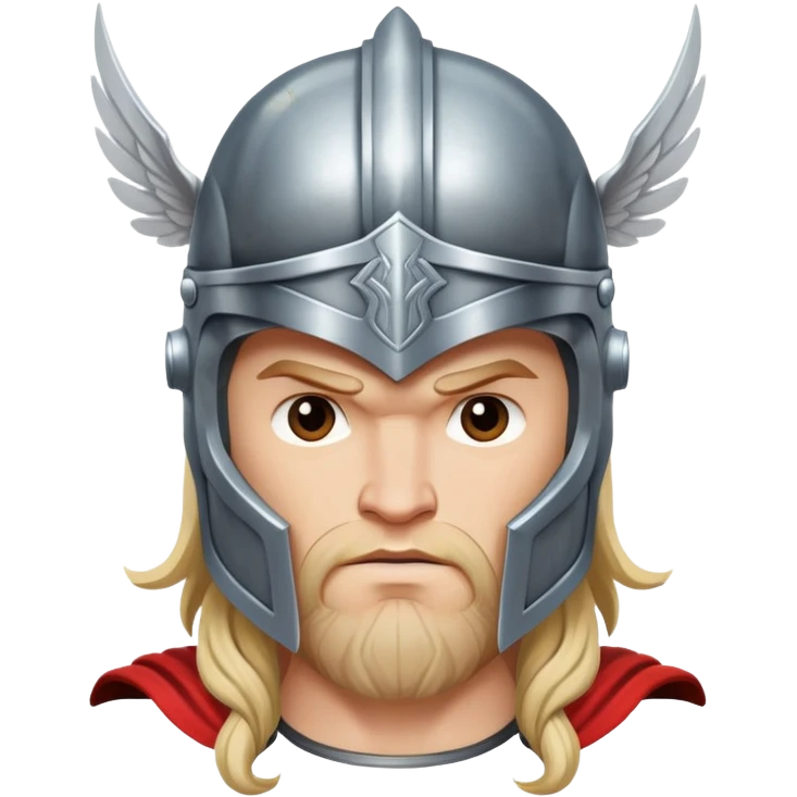 Thor Norse god of thunder with winged helmet emoji