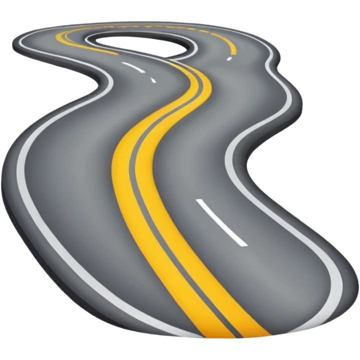 a pristine, modern road with no cracks or potholes emoji