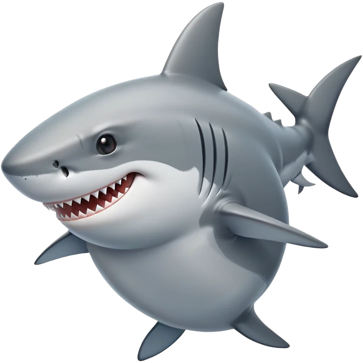 Shark with a middle finger emoji