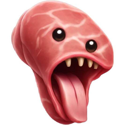 Meat tongue creature emoji