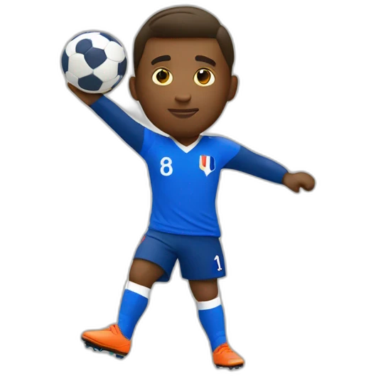 French football player shooting the ball emoji