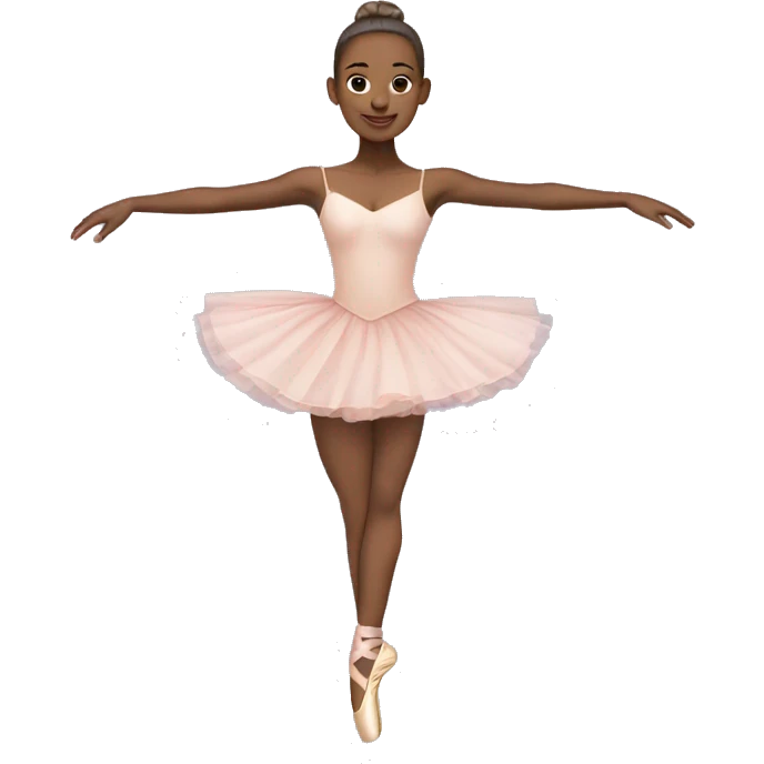 Dancer with pointe shoes and ballet outfit emoji