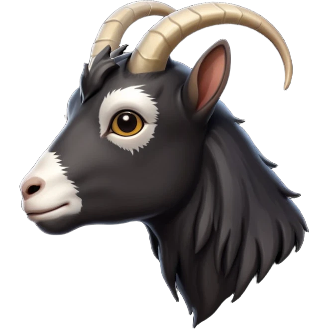 black goat side view emoji
