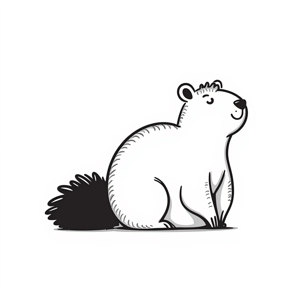 A capybara with a large butt emoji