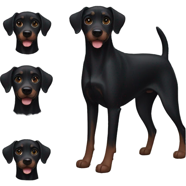 Auburn black dog emoji