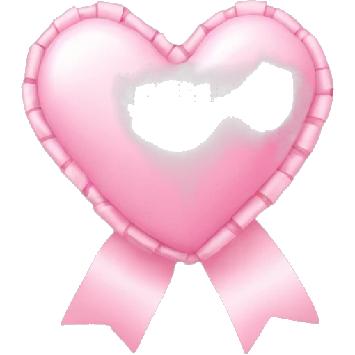 Baby pink love heart with ribbon emoji