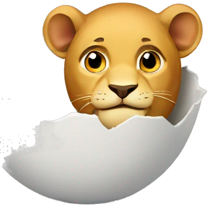 egg with lion emoji