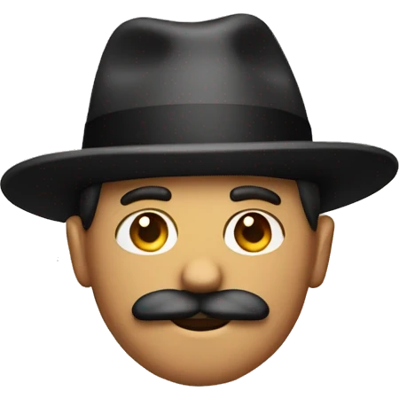 short mustache man with a hat emoji