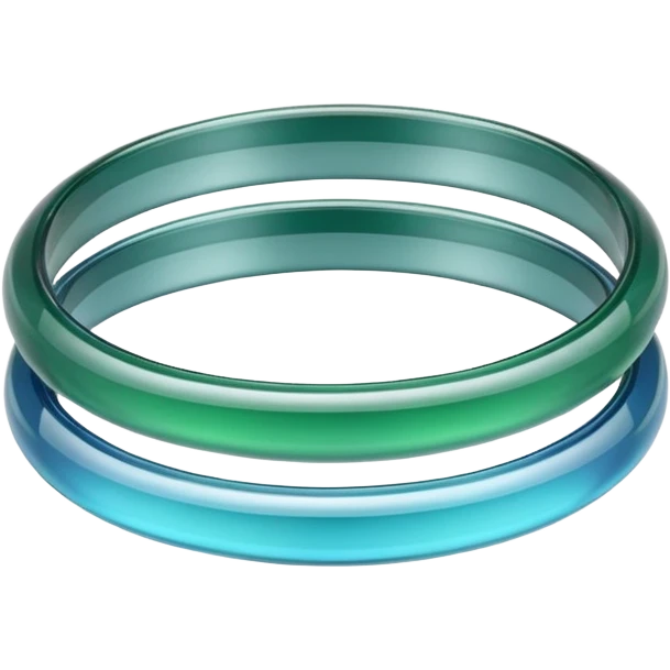  Glass green blue Bangles emoji emoji