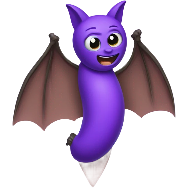 purple bat wearing number 7 emoji