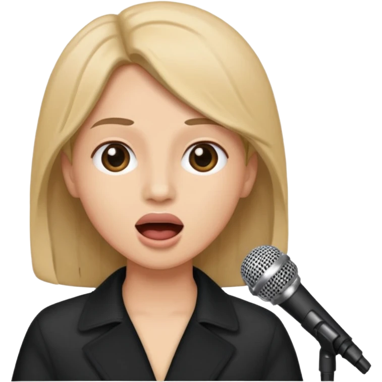 chant avec un micro emoji