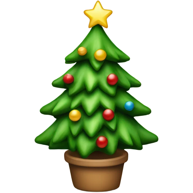 Classic mini Christmas tree emoji