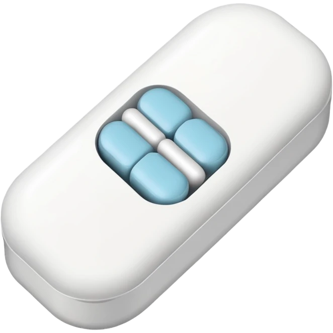 white xanax pill emoji