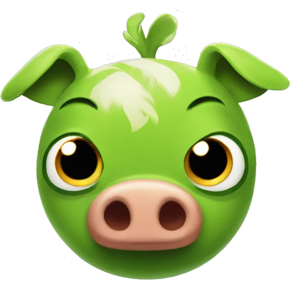 The green pig from Angry Birds emoji