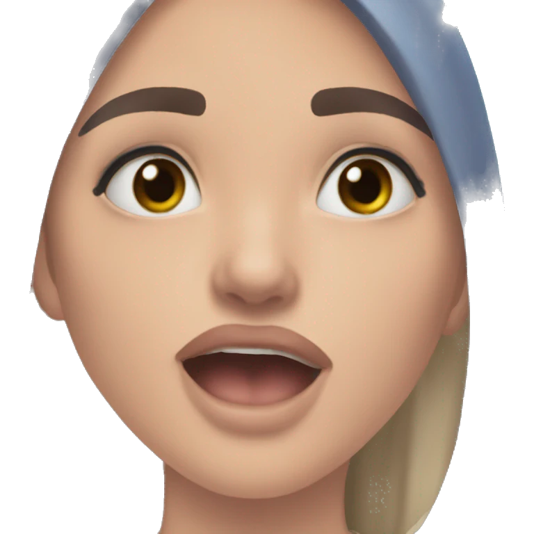 girl staring at camera emoji