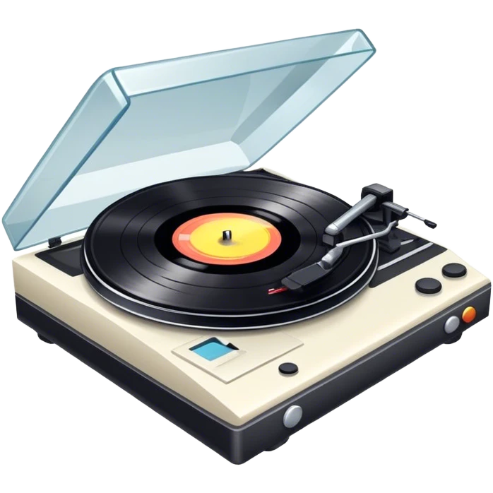 A vinyl record on a turntable emoji