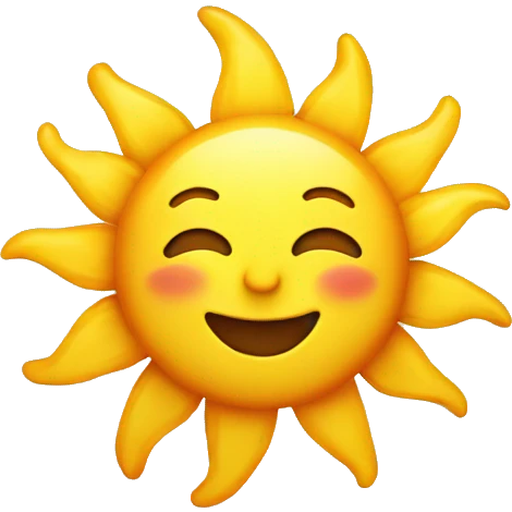 A happy sun emoji emoji