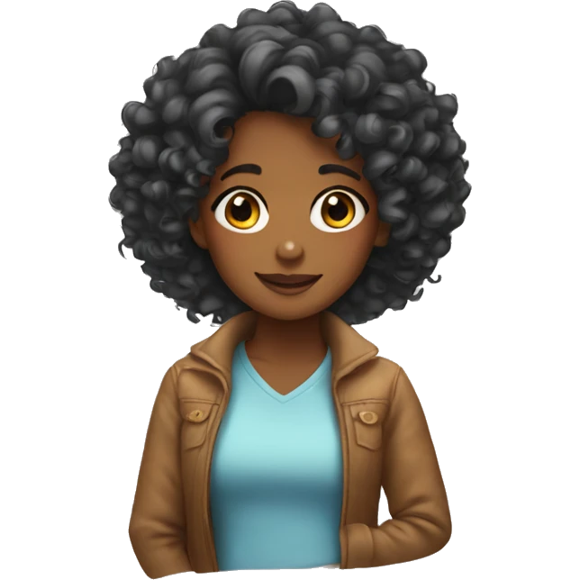 girl with curls  emoji