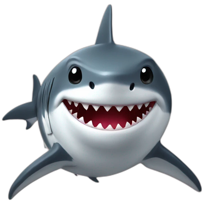 Shark with hearth emoji