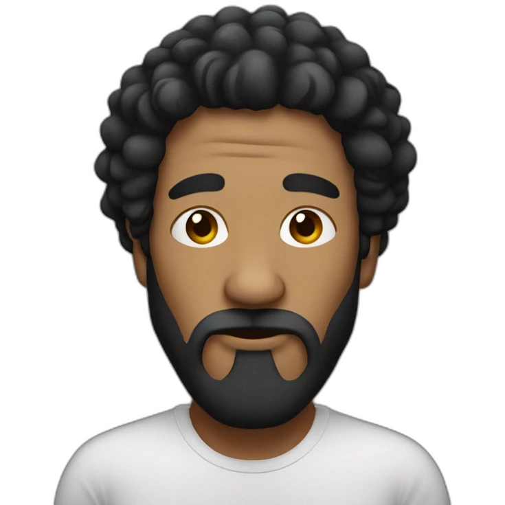 big nose man with black rasta hair emoji
