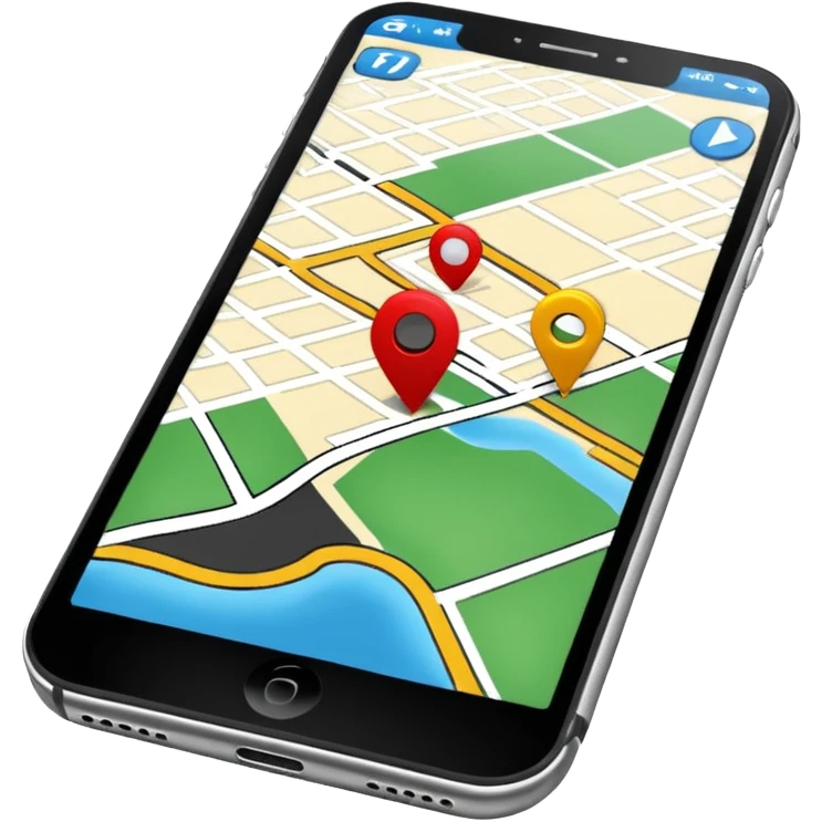 GPS map on iPhone emoji