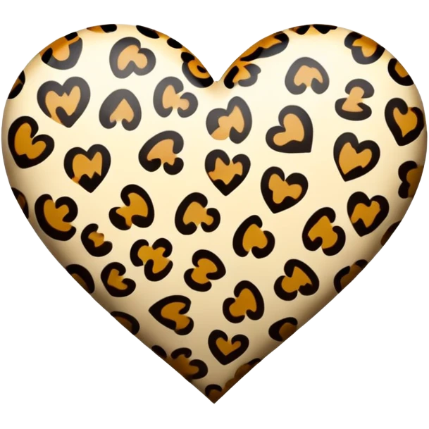 Leopart print heart emoji