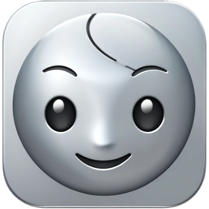 metal material, shiny metallic surface emoji