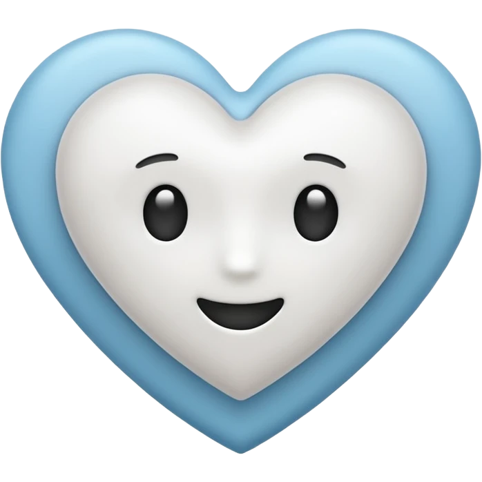 white heart, simple, iconic, emoji style emoji