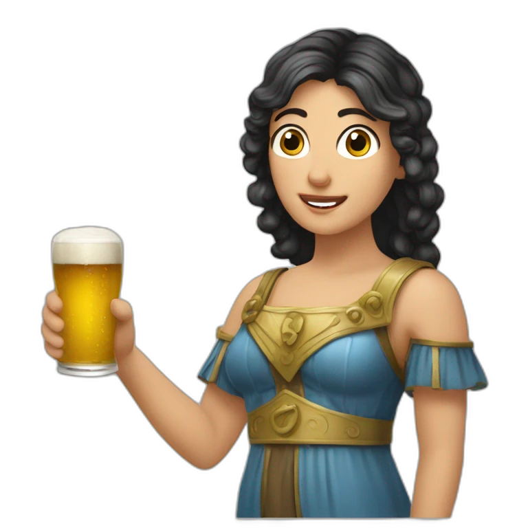 athéna avec bierre emoji
