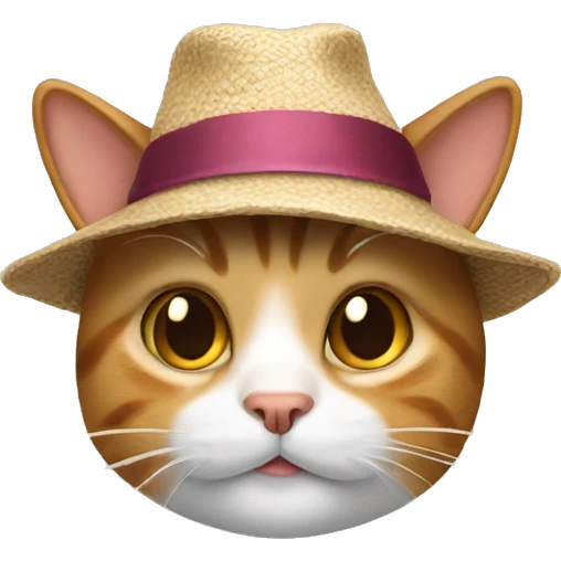 a cat wearing hat emoji