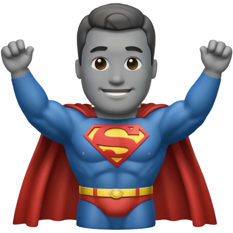 a moai emoji with a superman cape with the original face or the moat emoji emoji