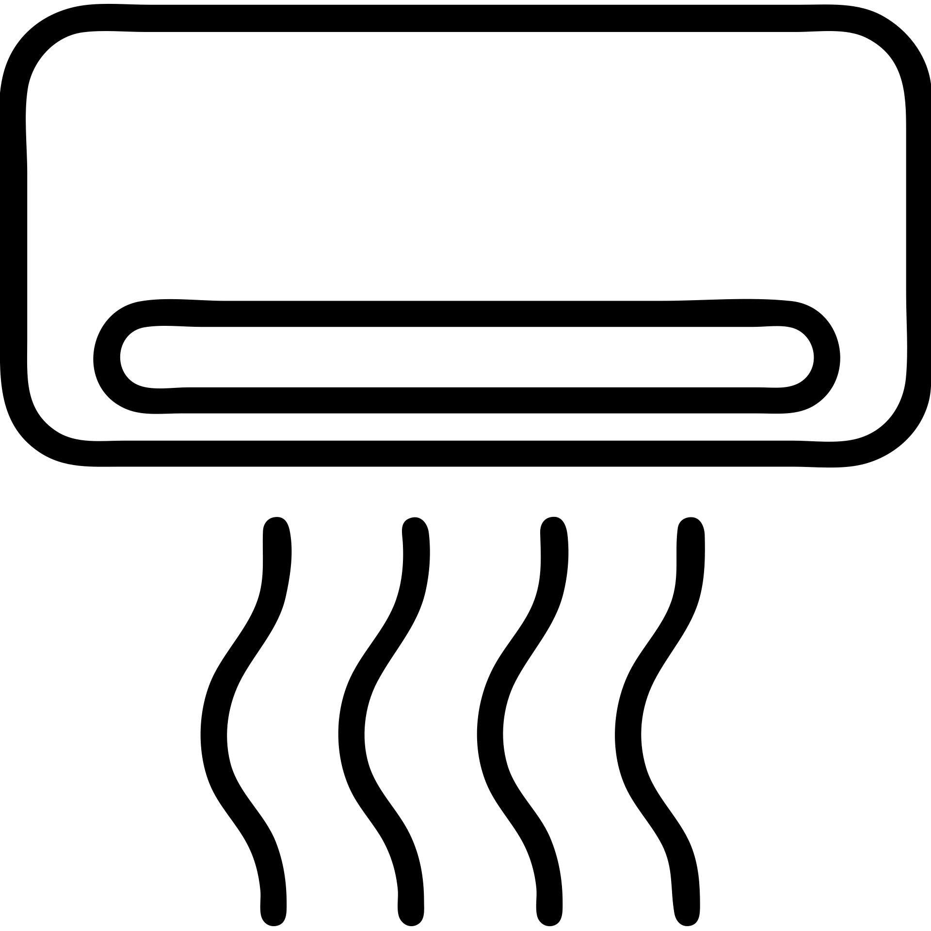 Wall-mounted AC unit with cold air flow lines emoji