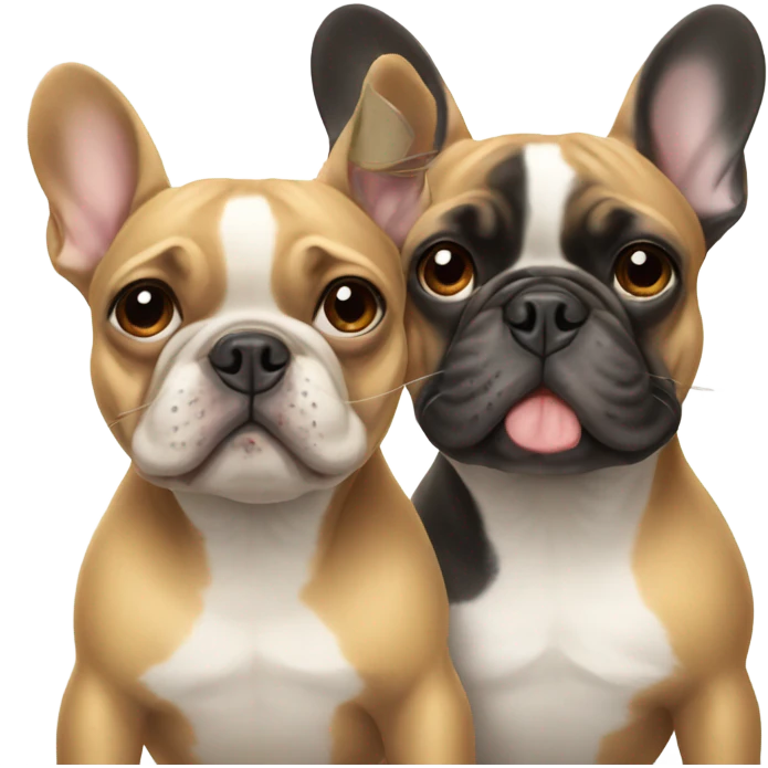 2 french bulldogs emoji