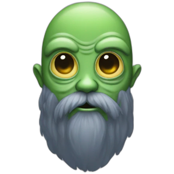 alien with beard emoji