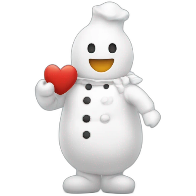 bonhomme qui fait un coeur avec ses main emoji