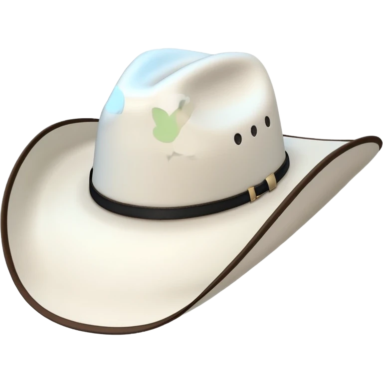 white cowboy hat black outline emoji