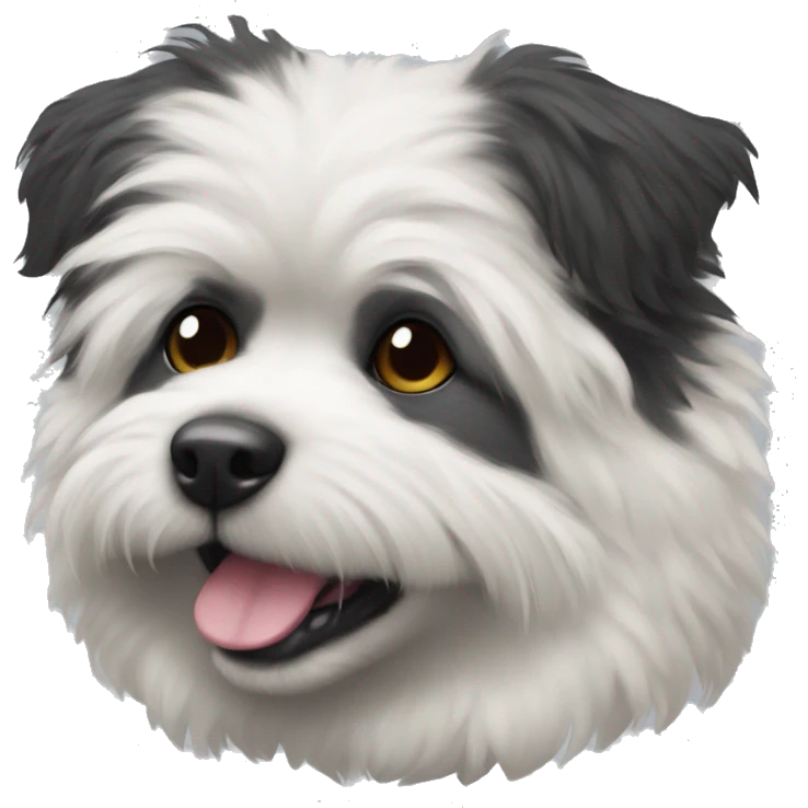 Black fluffy pitball emoji